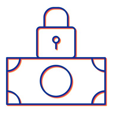 Kilit. Web simgesi basit illüstrasyon