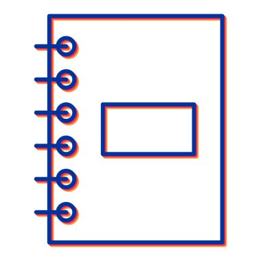 Kalem ikonlu defter. Web için kitap vektör simgelerinin özet çizimi