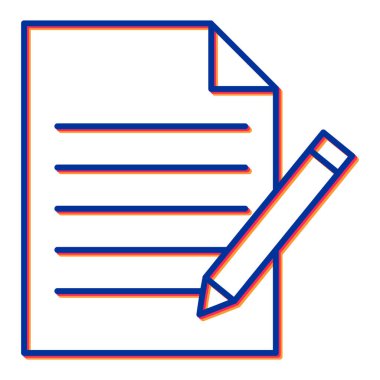 Belge. Web simgesi basit illüstrasyon