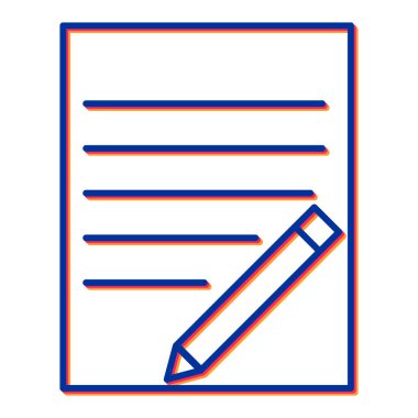 Belge. Web simgesi basit illüstrasyon