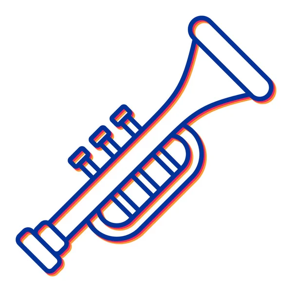 Trumpet Webb Ikon Enkel Illustration — Stock vektor