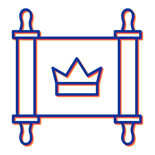 Königslinien Symbol Vektor Illustration — Stockvektor