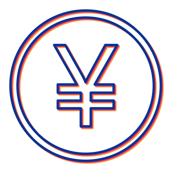 Icono Yen Ilustración Vectorial — Vector de stock