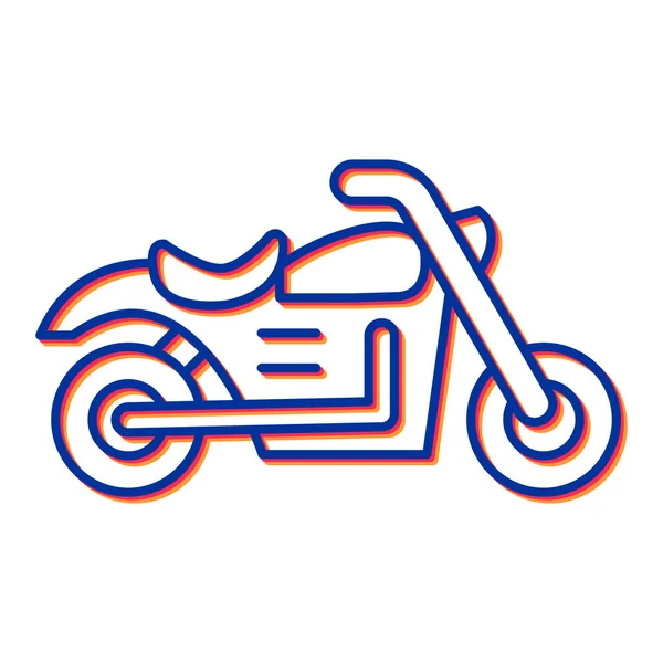 Ikona Motocykla Zarys Ilustracji Ikon Wektorowych Wyścigów Rowerowych Dla Sieci — Wektor stockowy
