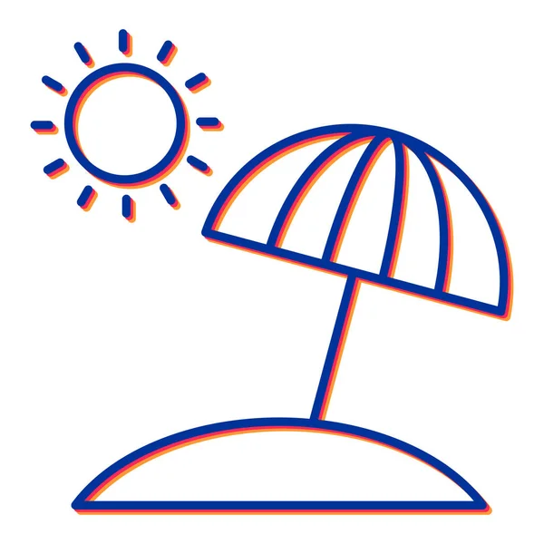 Sonnenschirm Symbol Vektor Illustration Design — Stockvektor