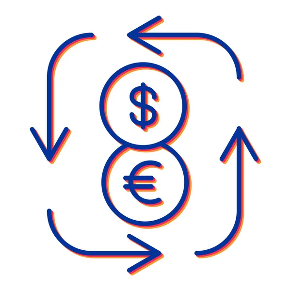 Icône Signe Dollar Illustration Vectorielle — Image vectorielle