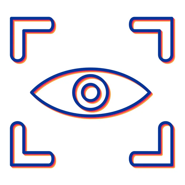 Векторна Ікона Очей Сучасна Проста Мінімалістична Плоска Ілюстрація — стоковий вектор