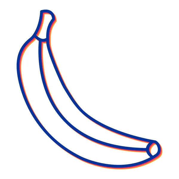 Banana Icona Vettoriale Illustrazione Design — Vettoriale Stock