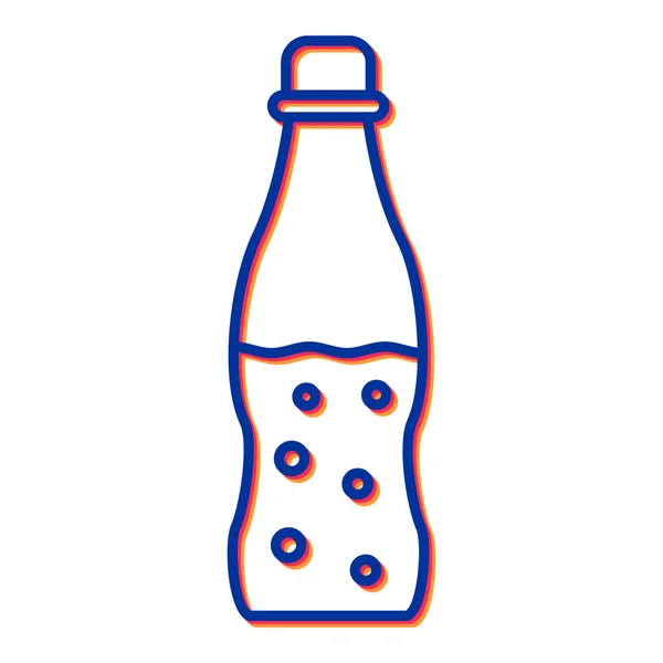 ソーダボトルのアイコンベクトルイラスト — ストックベクタ