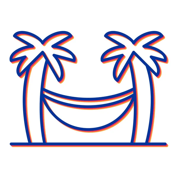Wektor Ikony Parasola Plażowego Znak Palmy Odosobniony Symbol Ilustracji — Wektor stockowy