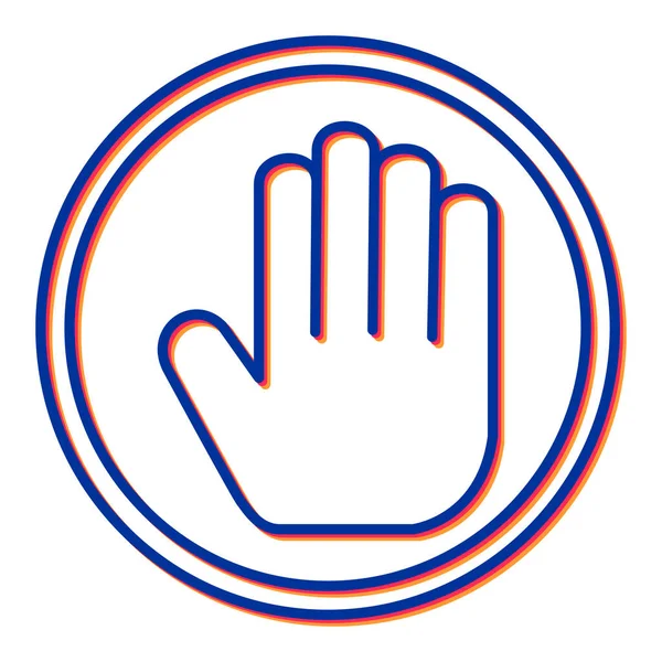 dur işareti simgesi, vektör illüstrasyonu basit tasarım