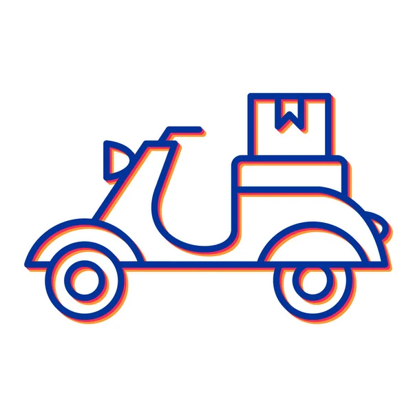 Φορέας Εικονίδιο Φορτηγό Παράδοσης Πινακίδα Μεταφοράς Γρήγορου Φαγητού Απομονωμένη Απεικόνιση — Διανυσματικό Αρχείο