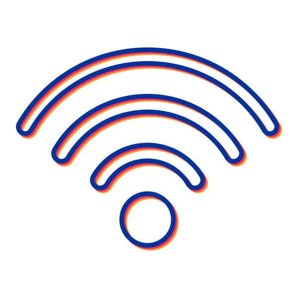 Wifi Wektor Sygnału Ikony Znak Cienkiej Linii Odizolowany Symbol Konturu — Wektor stockowy