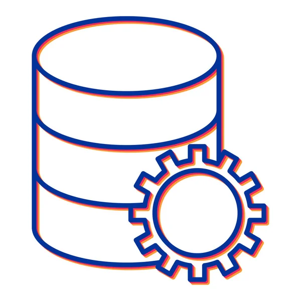 Base Datos Icono Web Ilustración Simple — Vector de stock