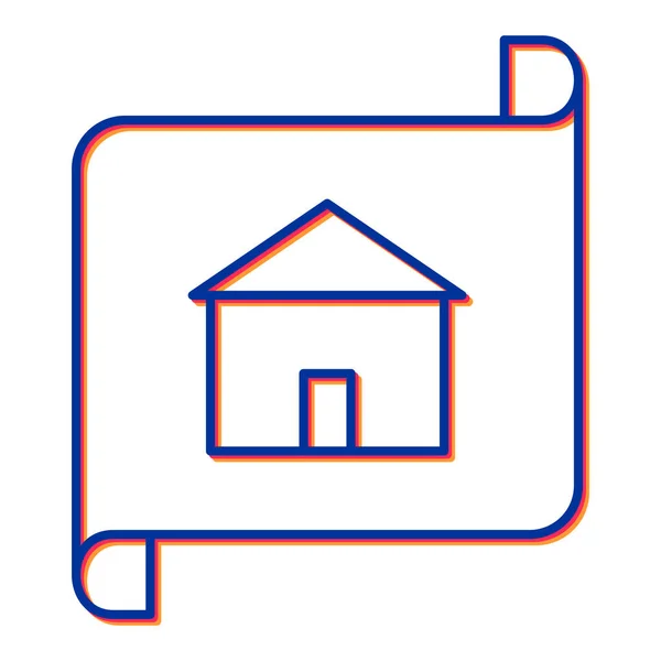 House Plan Icon Vector Illustration — ストックベクタ