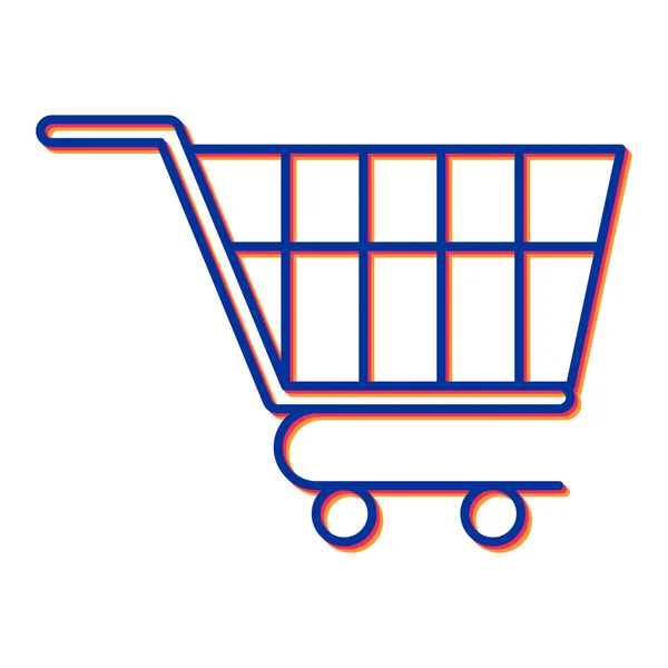 Icono Del Carrito Compras Ilustración Vectorial — Vector de stock