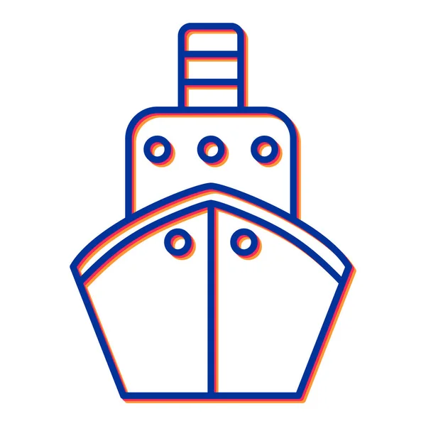 Schiff Web Symbol Einfache Illustration — Stockvektor