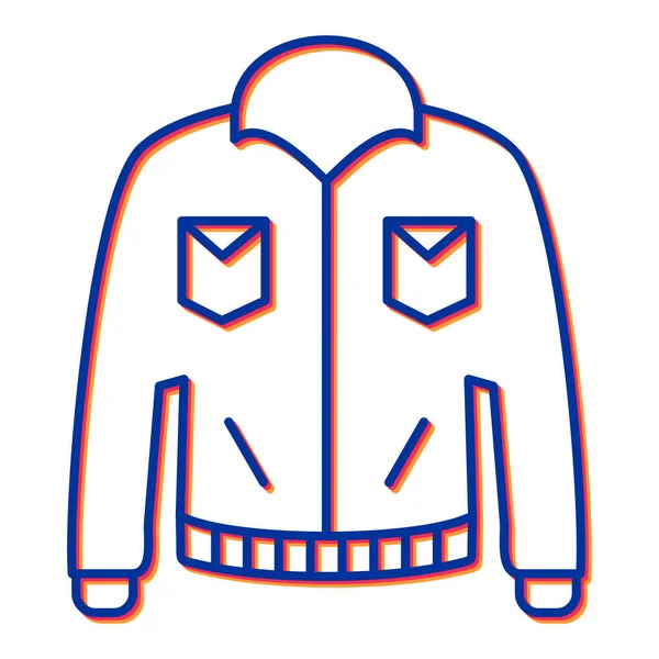 Chaqueta Icono Vector Ilustración — Vector de stock