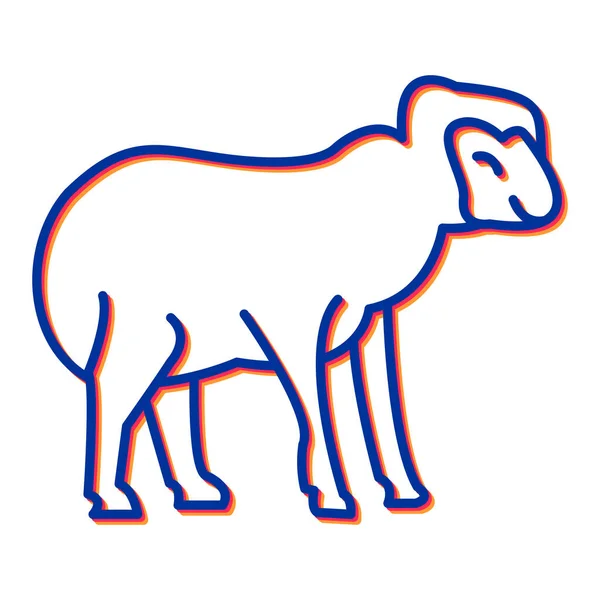 Ikona Wektora Ikony Owiec — Wektor stockowy