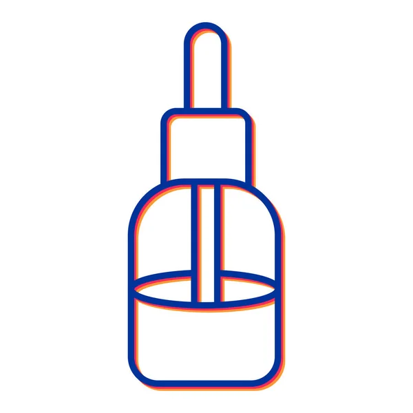 ボトル アイコン ベクトル ネイルドライヤーのサインです 孤立した輪郭記号図 — ストックベクタ
