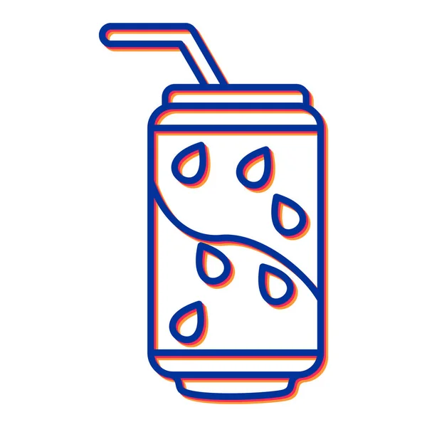Vektor Illustration Ett Glas Juice — Stock vektor