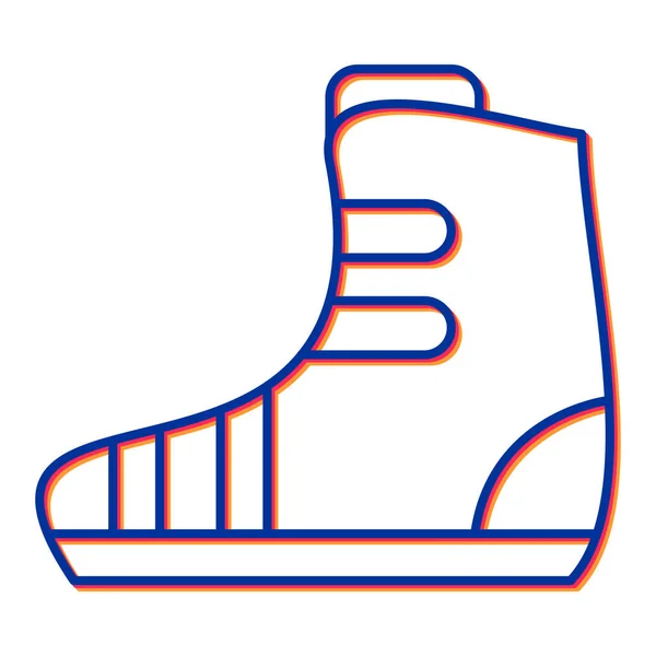 Icono Patines Ruedas Bosquejo Deporte Zapatos Vector Ilustración Pictograma Aislado — Archivo Imágenes Vectoriales