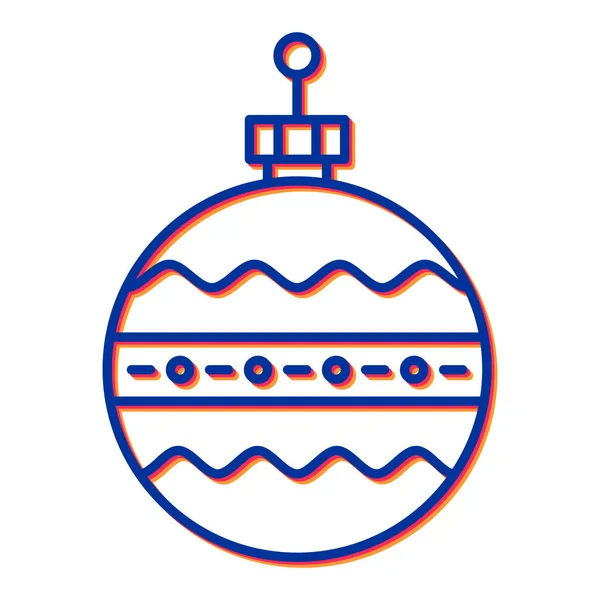 Weihnachtskugel Symbol Vektor Illustration — Stockvektor