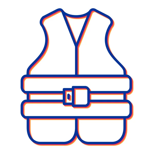 Vektor Ikony Záchranné Vesty Značka Sportovního Oblečení Izolovaný Symbol Obrysu — Stockový vektor