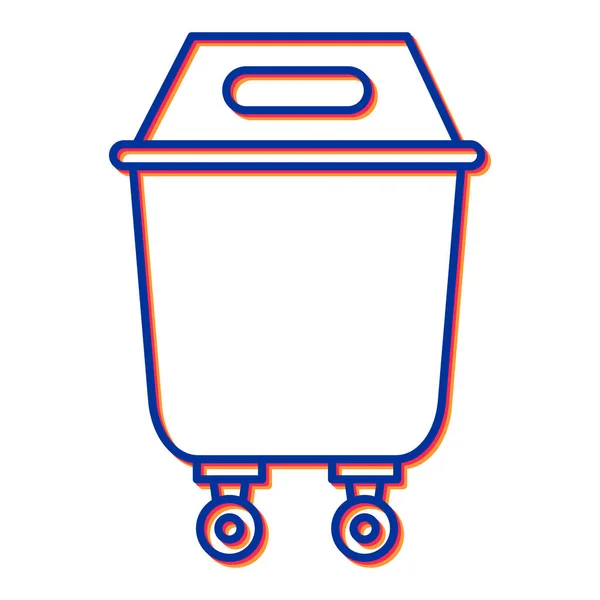 ゴミ箱のアイコンだ ウェブ用のゴミ箱のアイコンの概略図 — ストックベクタ