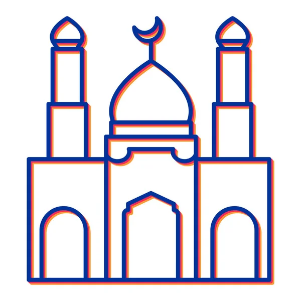 Moskee Web Icoon Eenvoudige Illustratie — Stockvector