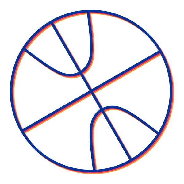 Icono Baloncesto Vector Ilustración — Vector de stock
