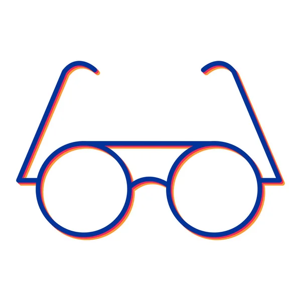 Gafas Icono Vector Ilustración — Vector de stock