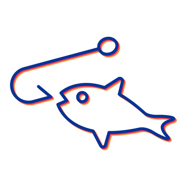 Fisch Symbol Vektor Illustration — Stockvektor