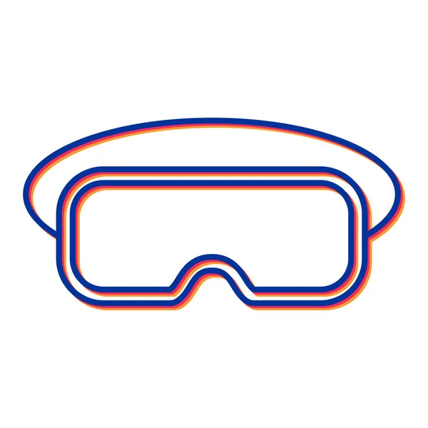 Simglasögon Ikonen Beskriva Illustration Snorkel Vektor Ikoner För Webben — Stock vektor