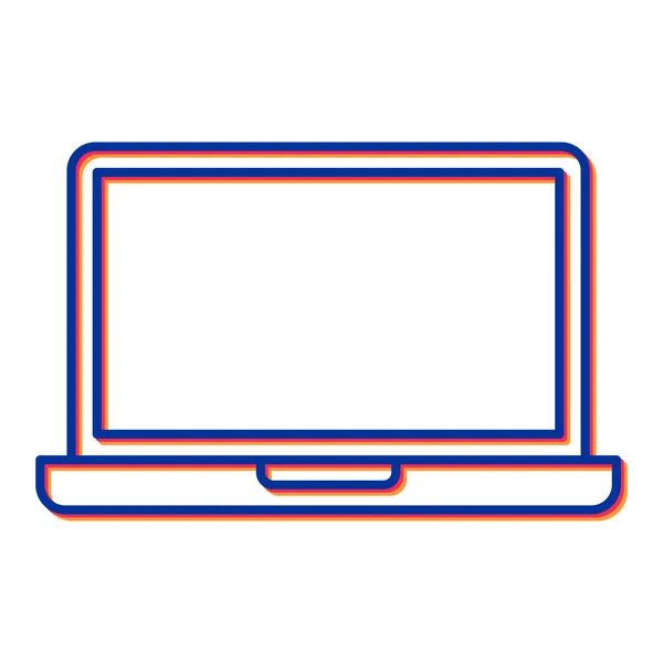 Ноутбук Технологией Иконки Векторной Иллюстрации Дизайн — стоковый вектор