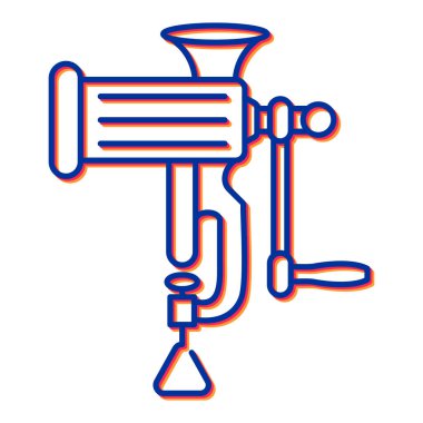 Et Öğütücü simgesi beyaz arkaplanda izole edildi. vektör illüstrasyonu