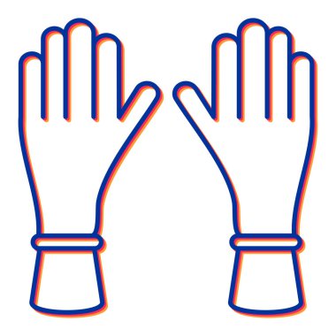 Eldiven. Web simgesi basit illüstrasyon