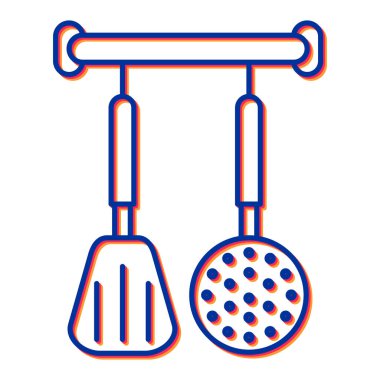 Mutfak gereçleri ikon vektör illüstrasyon tasarımı