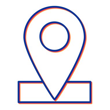 konum pin simgesi vektör illüstrasyonu