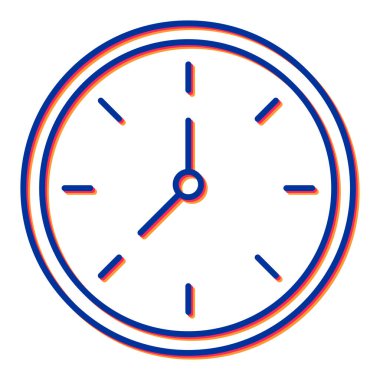 Beyaz arkaplanda izole edilmiş düz stil saat simgesi. zaman sembolü çizimi.