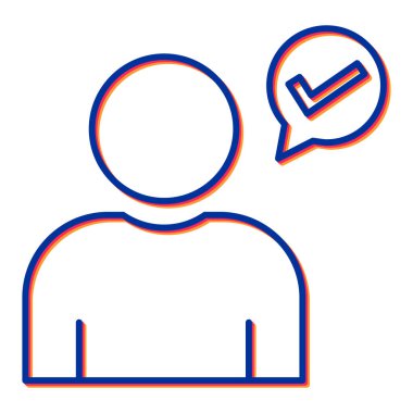 kullanıcı. Web simgesi basit illüstrasyon