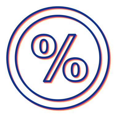 yüzde simgesi vektör illüstrasyonu