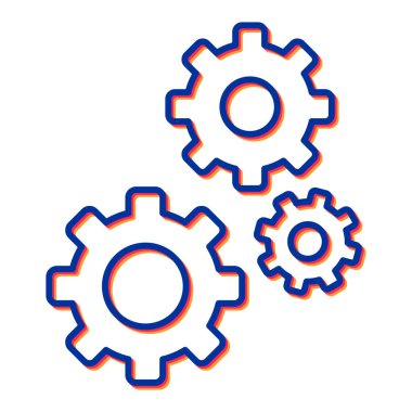 dişli simgesi vektör illüstrasyonu