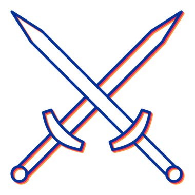 Kılıç simgesi. vektör illüstrasyonu