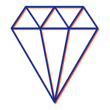 Elmas simgesi vektör illüstrasyonu