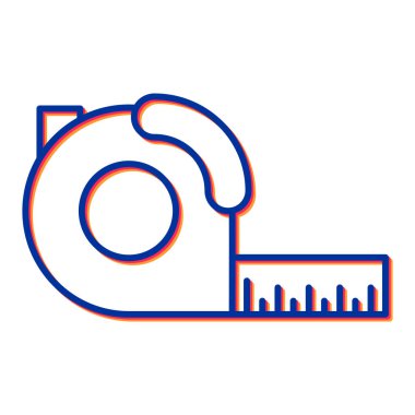 bant Ölçüm Çizgisi simgesi, vektör illüstrasyonu