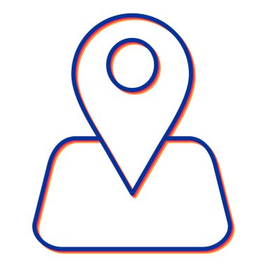 konum simgesi vektör illüstrasyonu