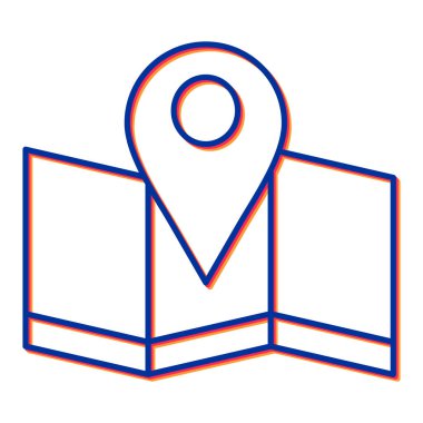 harita pin ikonu vektör illüstrasyonu