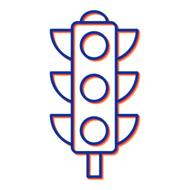 Trafik ışığı simgesi, vektör illüstrasyonu