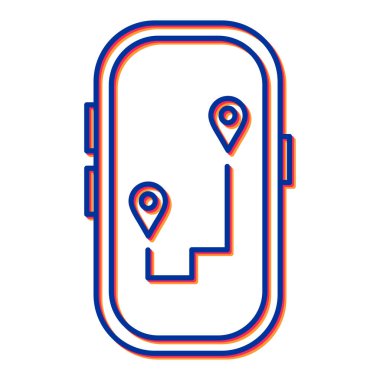 gps konum vektör simgesi modern illüstrasyon